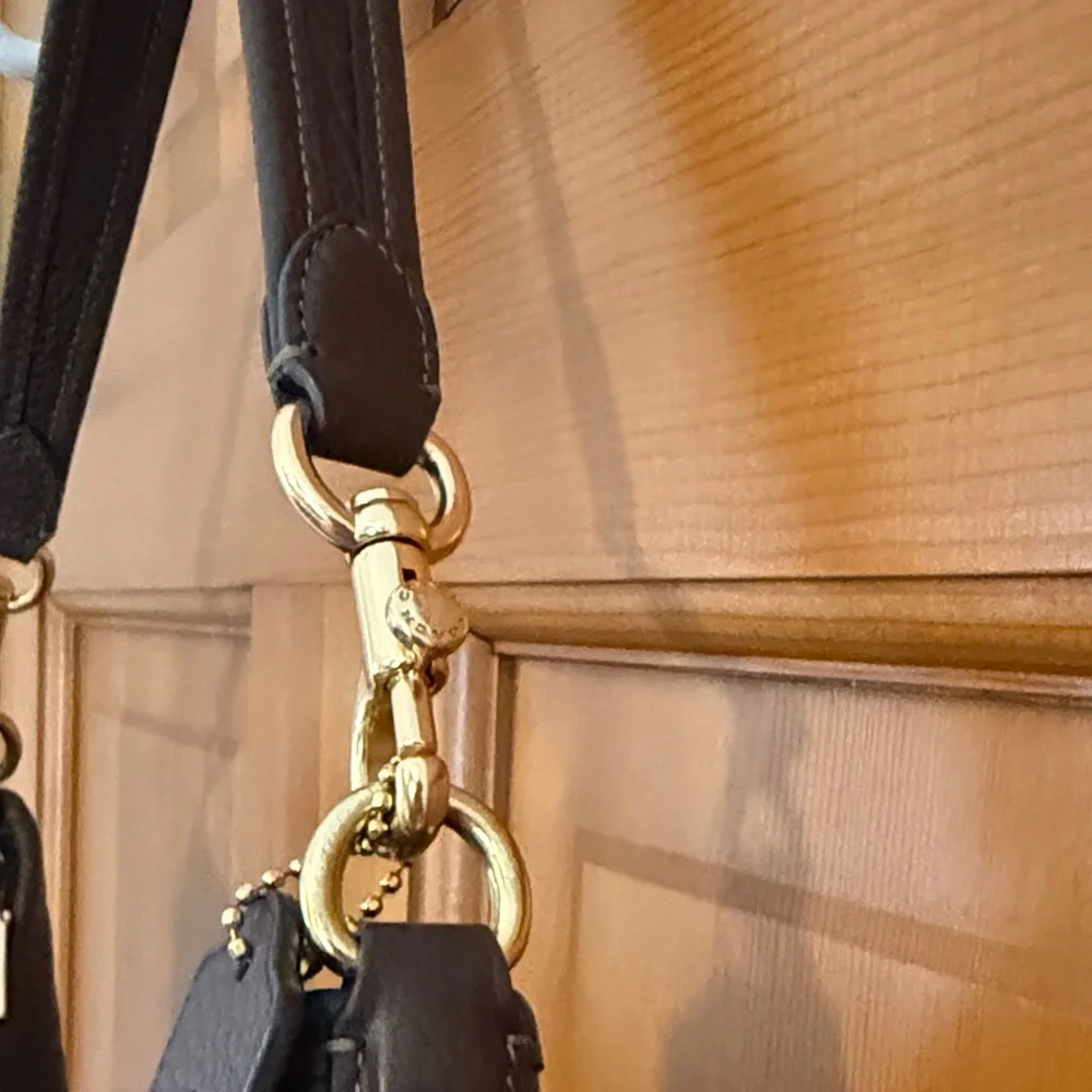 Coach Brown Pebbled Leather Hobo Bag - Picture 3 of 8